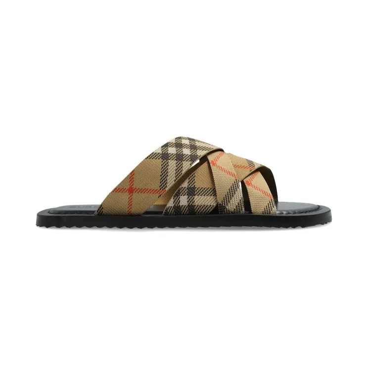 Burberry Pavillion Sandal Check Printed Beige (8106987)