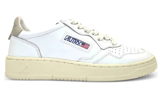 Autry Medalist Perforated Leather “White” (AULW LL27)