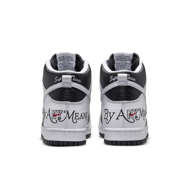 Nike x Supreme SB Dunk High By Any Means White – “Black / White” (DN3741-002)