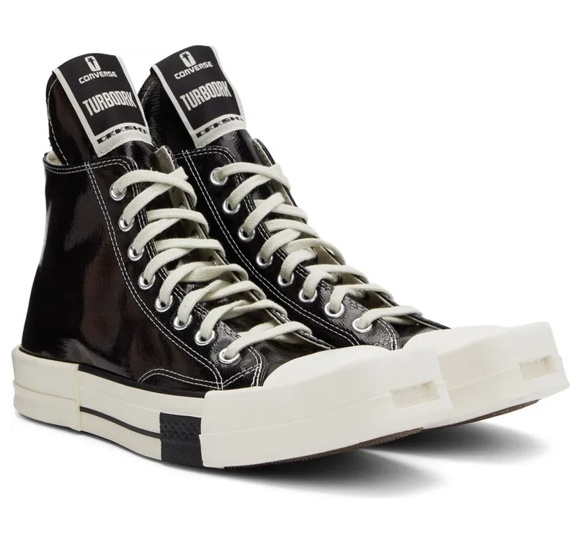 Rick Owens Drkshdw Black Converse Edition Turbodrk Chuck 70 Hi Sneakers (DC01BX291 A01R0) (4)