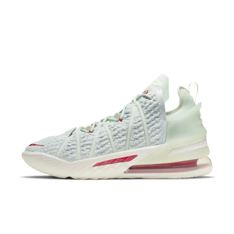 Nike LeBron 18 Empire Jade White/Jade Ice-Red (DB7644-002)