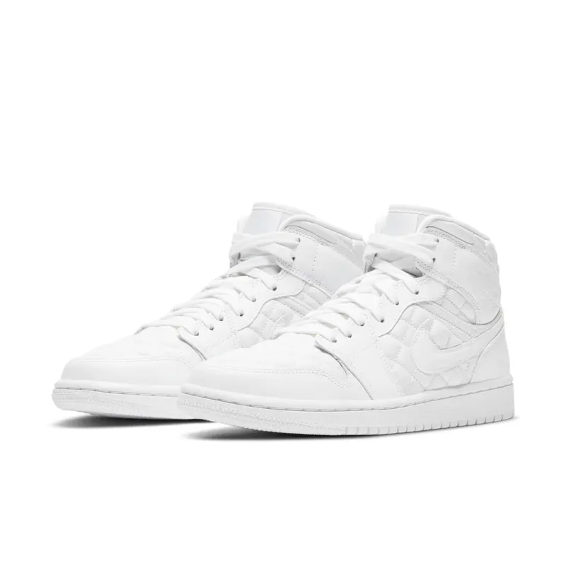 Jordan 1 Mid Quilted White White/White-White (DB6078-100)