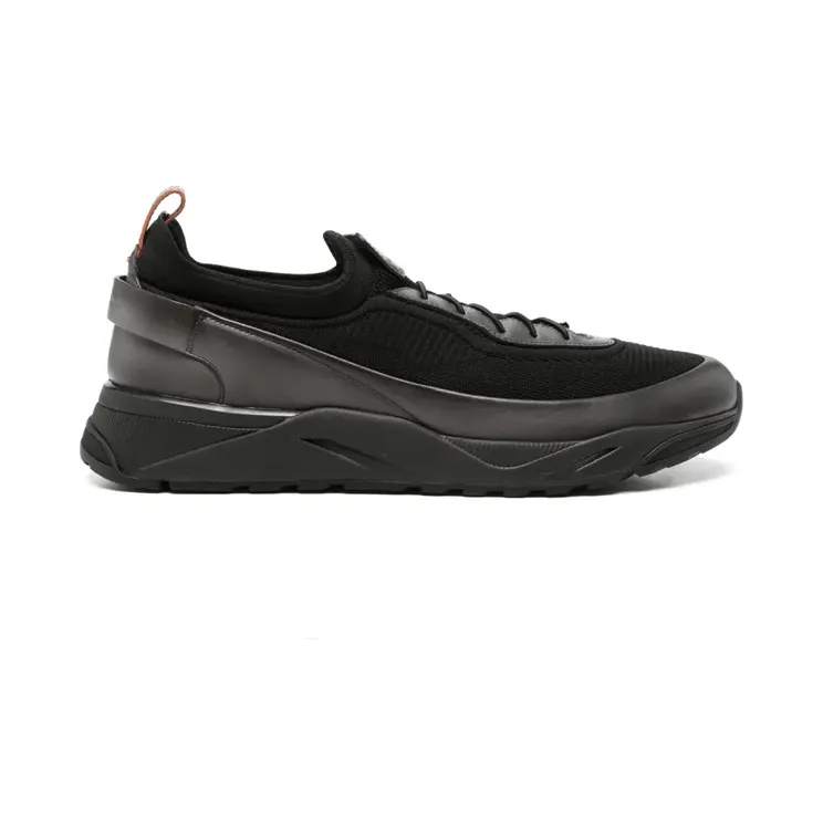 Santoni panelled low-top “Black” (MBIO22262NERTNUC)