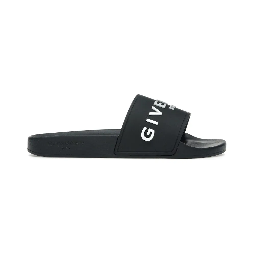 Givenchy Paris Slide Sandals Black (BH301TH1DB-001)