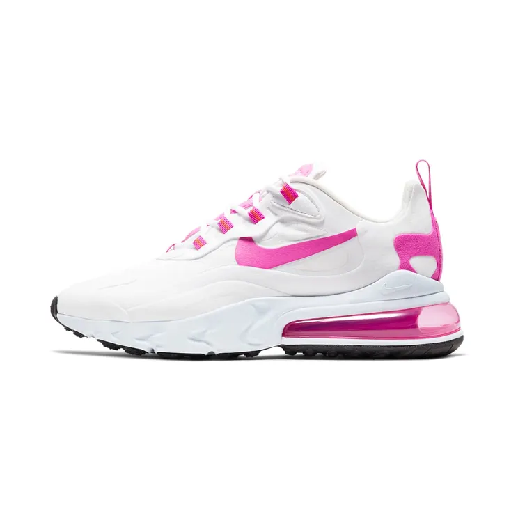 Nike Air Max 270 React ‘Fire Pink’ “White / Team Orange / Black / Fire Pink” (CJ0619-100)