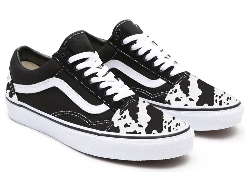 VANS Gepersonaliseerde Cow Print Old Skool Zwart (VN0A3CST120)