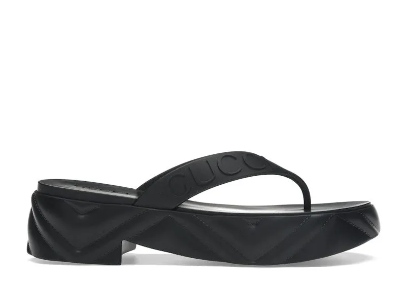 Gucci Thong Platform Sandal Black (746334 JFM00 1000)