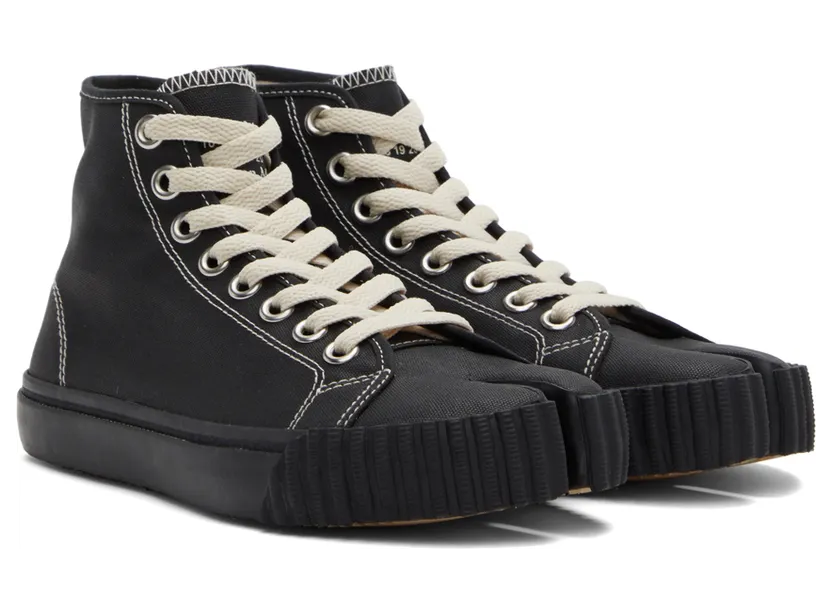 Maison Margiela Black Tabi High-Top Sneakers (S38WS0186 P4472) (4)