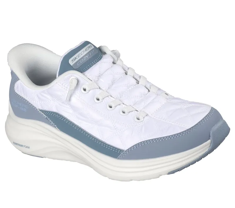 Skechers Slip-ins: Contour Foam Sneaker White/Licht Blue