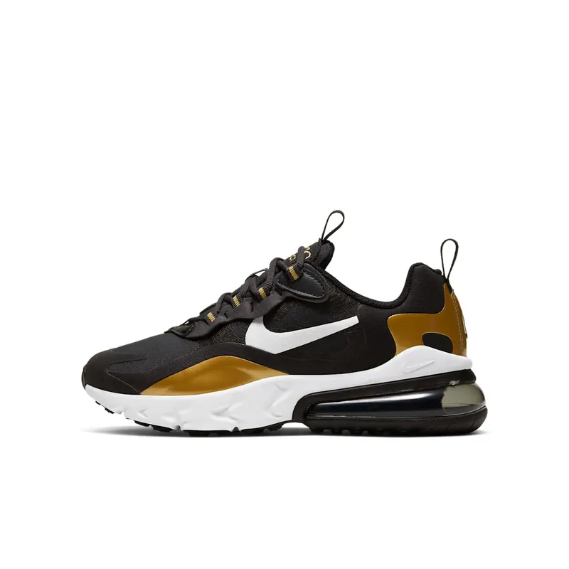 Nike Air Max 270 React Metallic Gold (GS) Anthracite/Black/Metallic Gold (BQ0103-005)