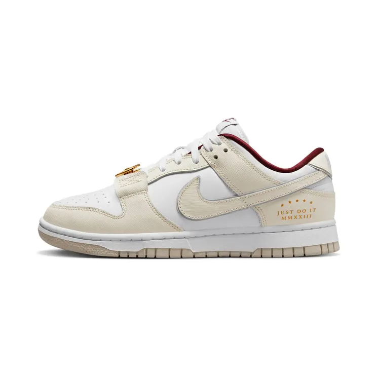 Nike DUNK LOW Just Do It “White / Team Red / Photon Dust / Phantom” (DV1160-100)