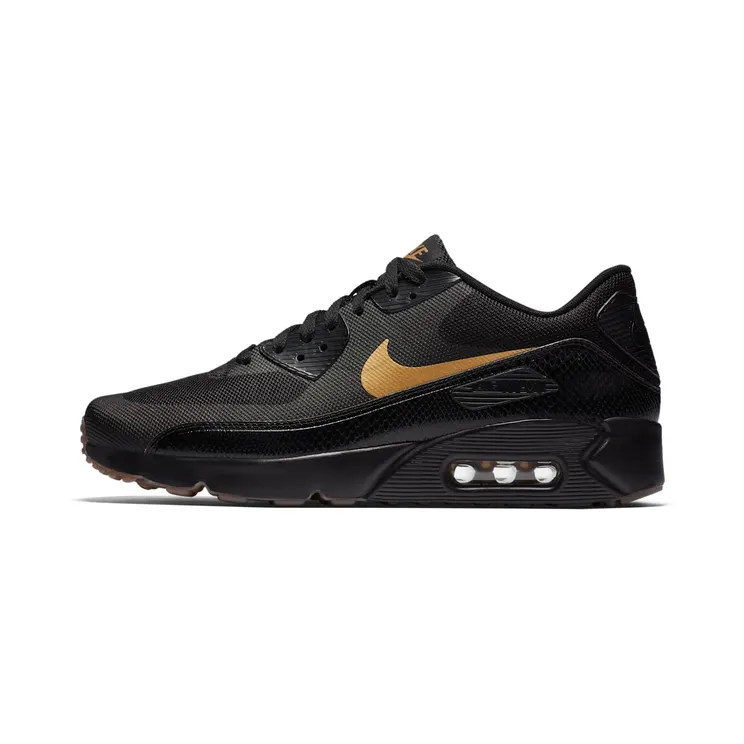Nike Air Max 90 Ultra 2.0 “Black / Gum Medium Brown / Metallic Gold” (875695-016)