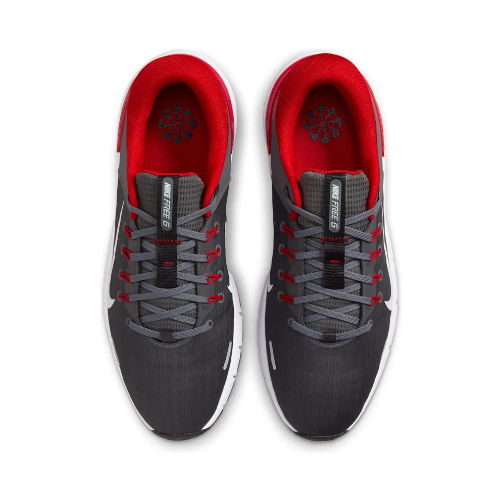 Nike Free Golf Next Nature Iron Grey University Red Smoke Grey White (FN0332-002)