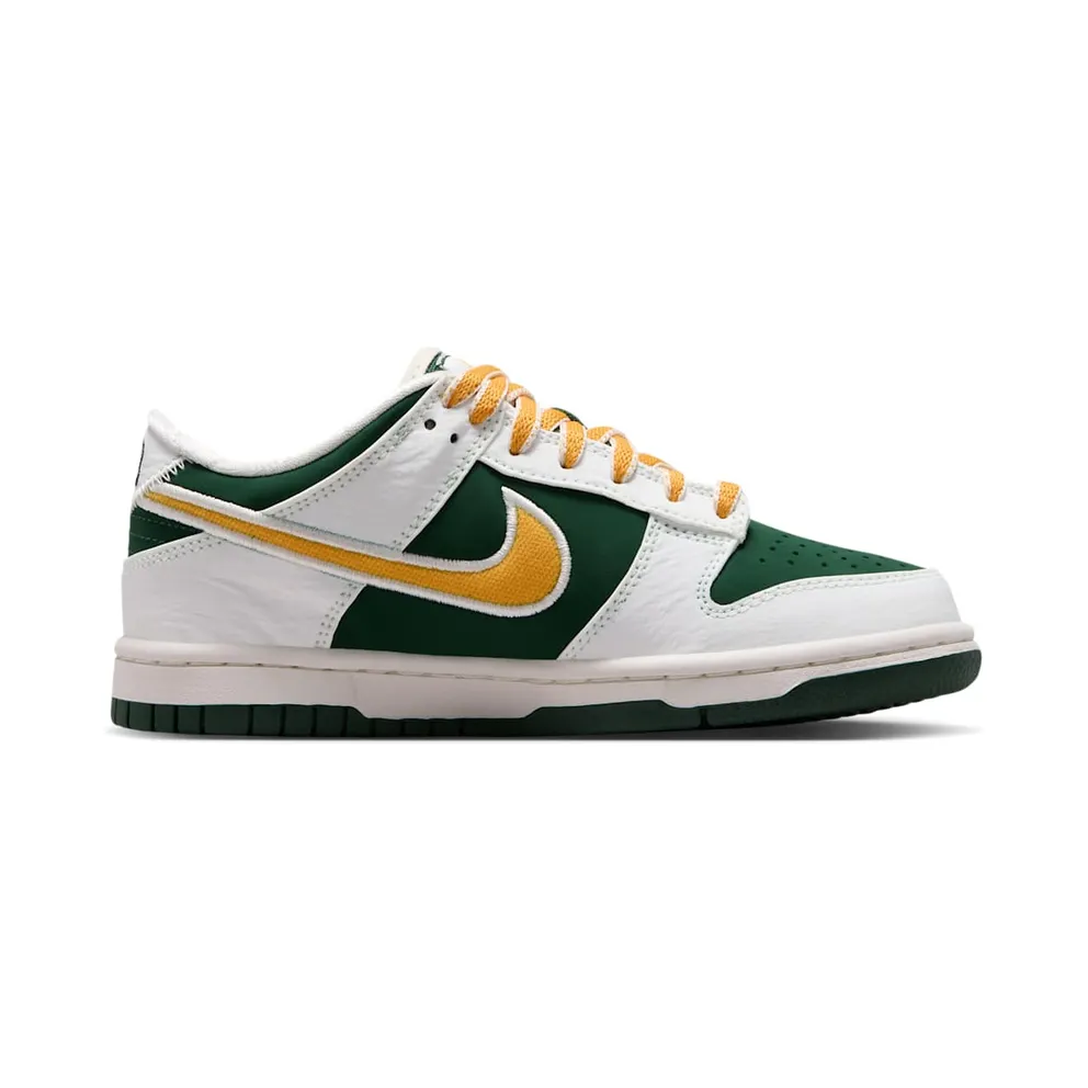 Nike Dunk Low LV8 GS “Sail / Fir / University Red / University Gold” (IV5971-100)
