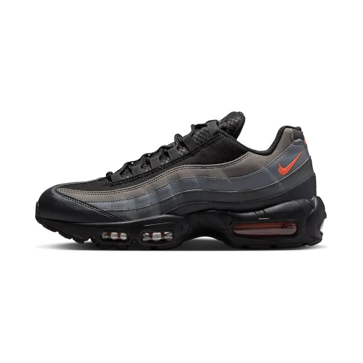 Nike Air Max 95 Grey Reflective (2022) “Black / Anthracite / Iron Grey / Picante Red” (FD0663-002)