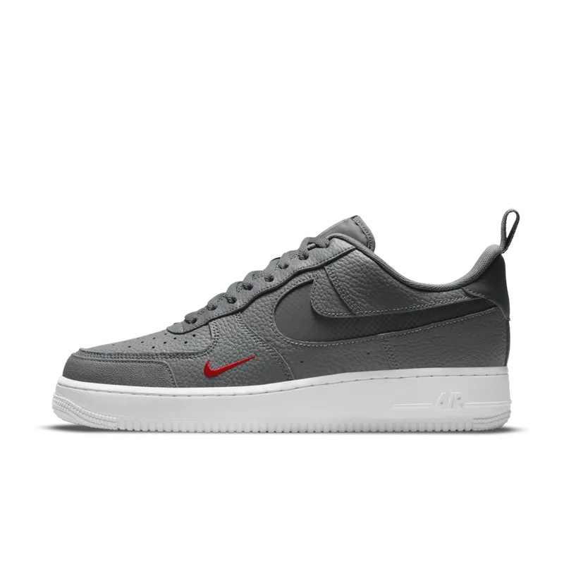 Nike Air Force 1 Low Grey Red Reflective Swoosh (DN4433-001)