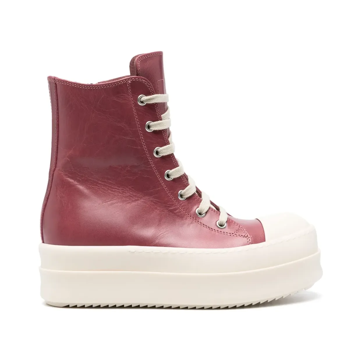 Rick Owens Mega Bumper leren “Pink” (RP02D3859LRI)