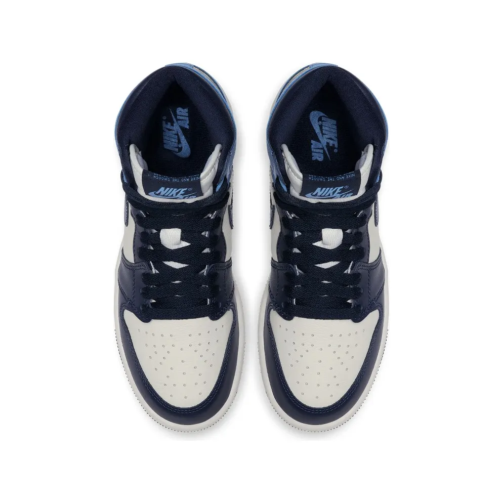 Jordan 1 Retro High Obsidian UNC (GS) Sail/Obsidian-University Blue (575441-140)