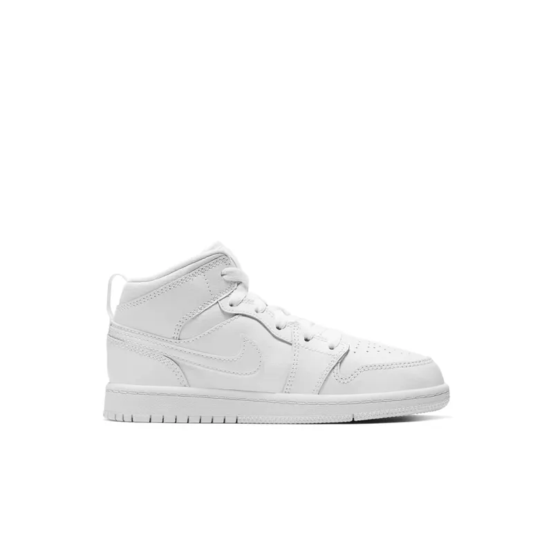 Jordan 1 Mid Triple White (PS) White/White/White (640734-126)