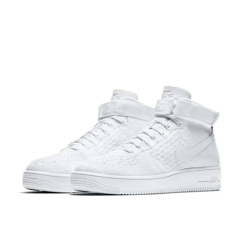 Nike Af1 Ultra Flyknit Mid White/White White/White (817420-102)