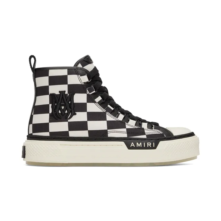 AMIRI Black & White M.A. Court Hi Sneakers (AW22MFS010)