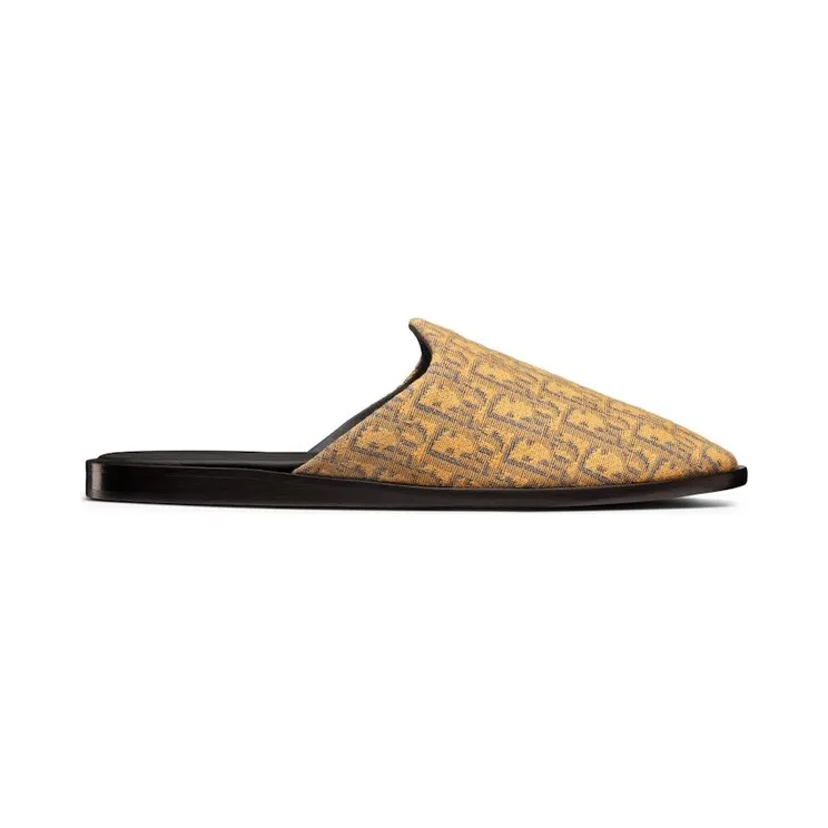 Dior Indior Mule Gold-Tone Dior Oblique Jacquard
