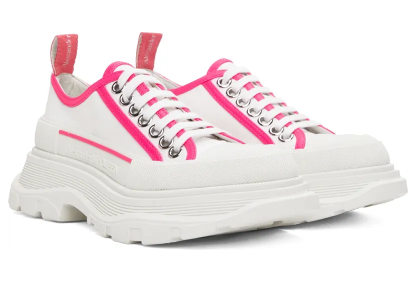 Alexander McQueen White Tread Slick Sneakers (697074W4MV5) (4)