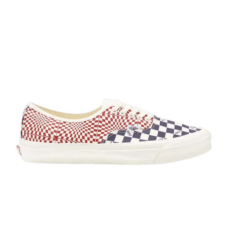 Vans Authentic Logo Check Violet Indigo Racing Red (VN0A4BV91XR)
