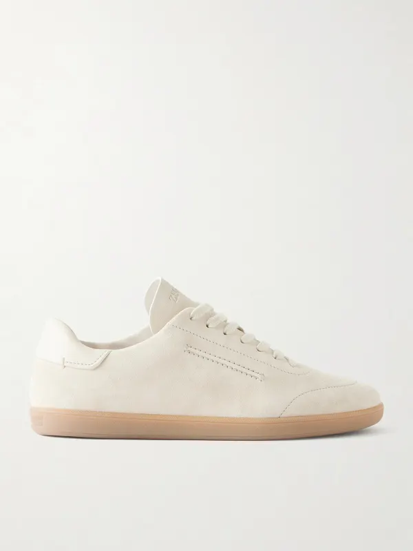 Zegna Triple Stitch™ Suede Slip-On Sneakers Gray (LHSOY)