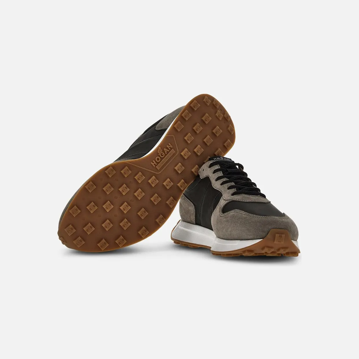 Sneakers Hogan H601 Brown Grey Black (HXM6010EG014B7914F) (4)