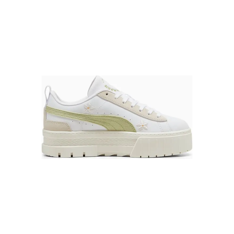 Puma Mayze Floral Embroidery White Pistachio Green (399674-01)
