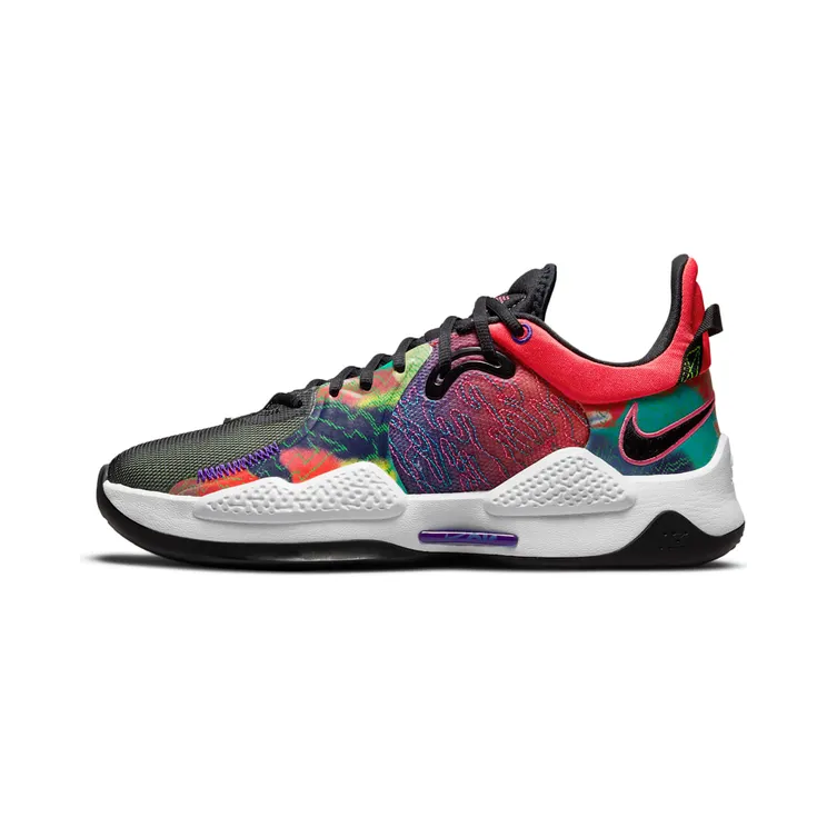 Nike PG 5 Red “Bright Crimson / Fierce Purple / Barely Volt / Black” (CW3143-600)