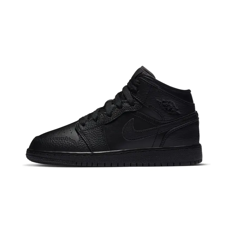 Air Jordan 1 Mid GS Triple “Black” (554725-091)
