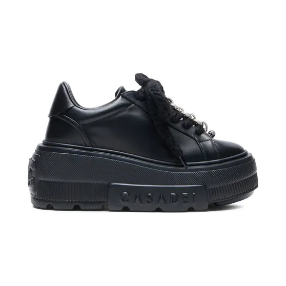 Casadei Nexus Peak leren met kettingdetail “Black” (2X129C070NC3095)