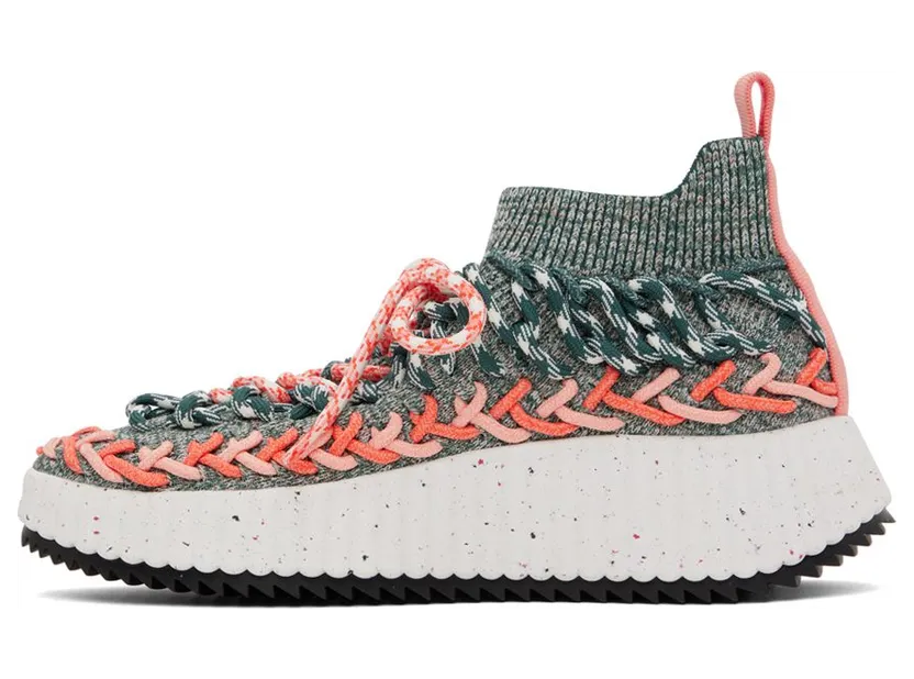 Chloé Green Nama Sock 98R Green – Orange 1 (CHC22W698H4) (3)