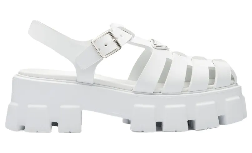 Prada Monolith Foam Rubber 55mm Sandals White (1X853M_3LKK_F0009_F_055)
