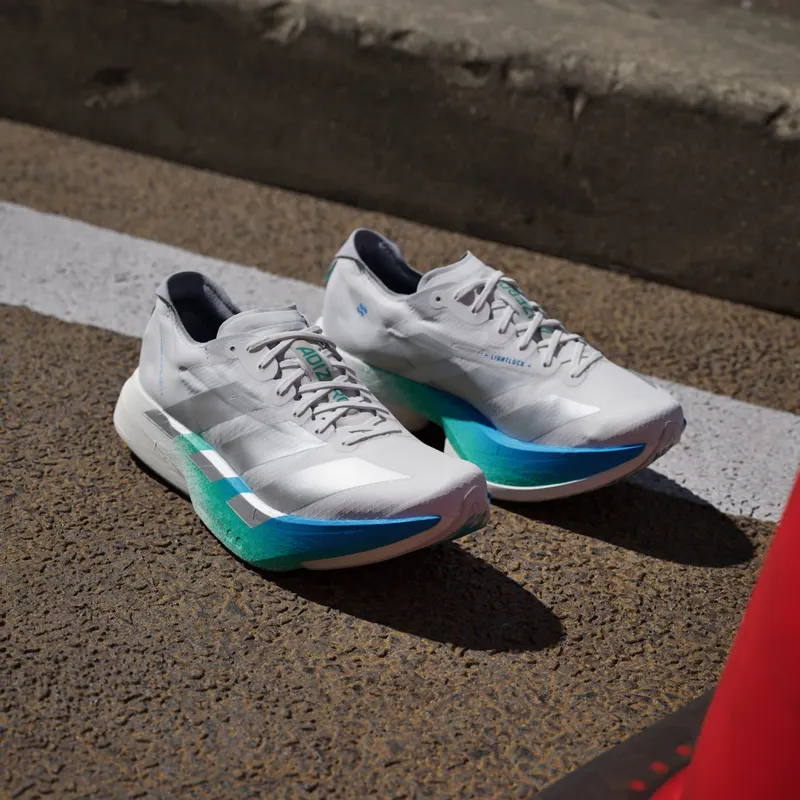 Adidas Adizero Adios Pro 4 Crystal White / Matte Silver / Glory Green (JR6354)