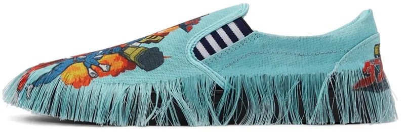 Doublet Blue Anime Fringe Embroidery (21AW48FT42)