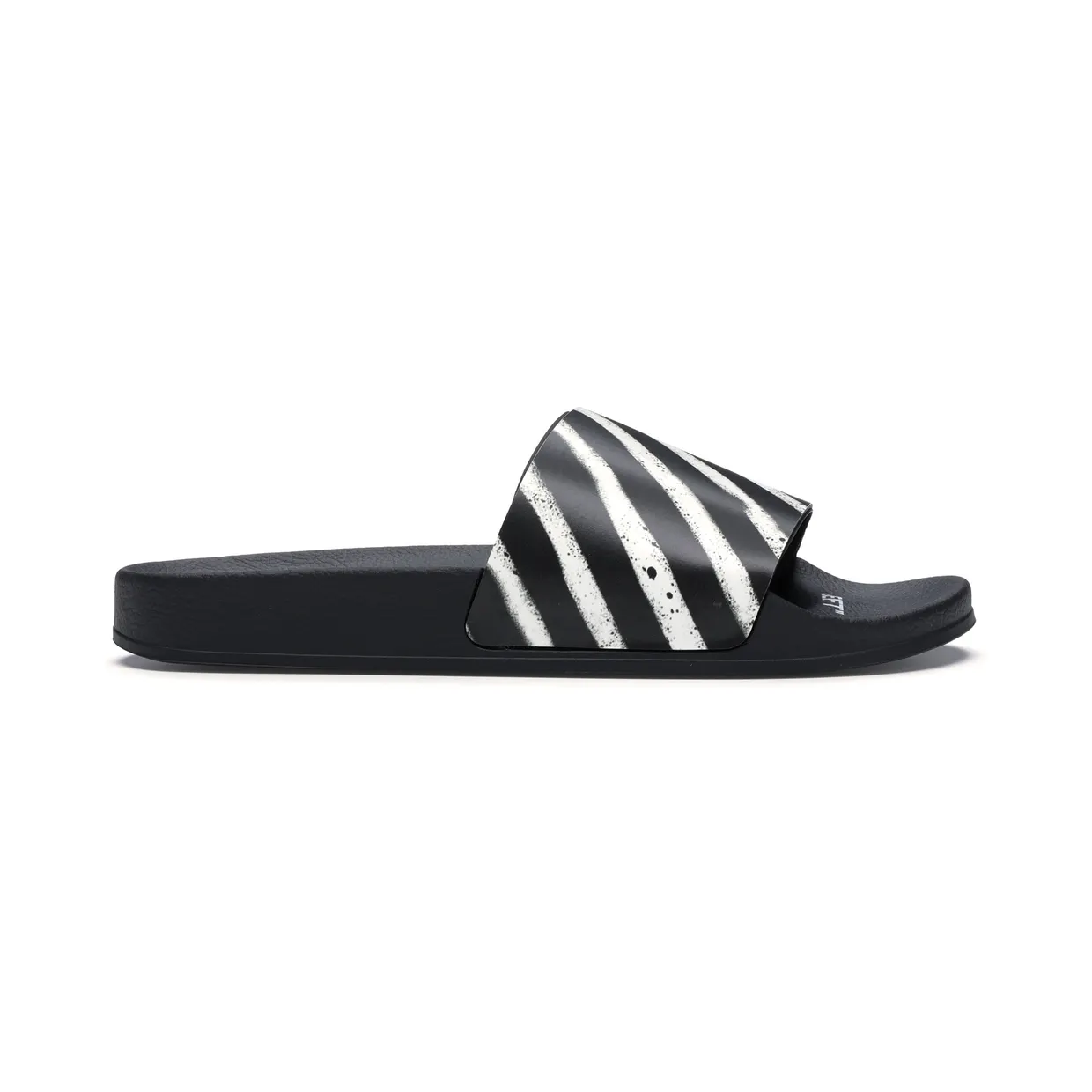 OFF-WHITE Spray Stripes Slider Black White FW19