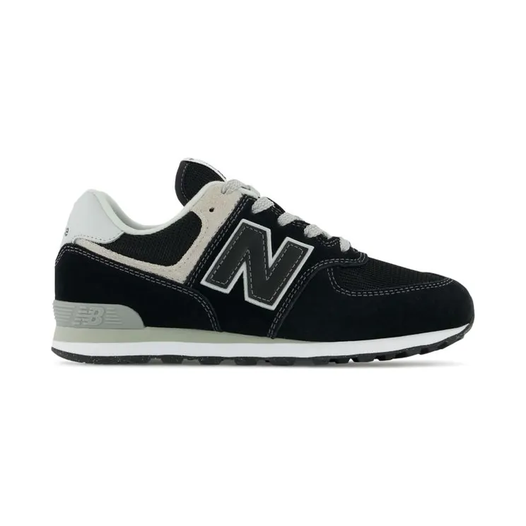 New Balance Kids Black 574 Big Kids Sneakers (GC574EVB)