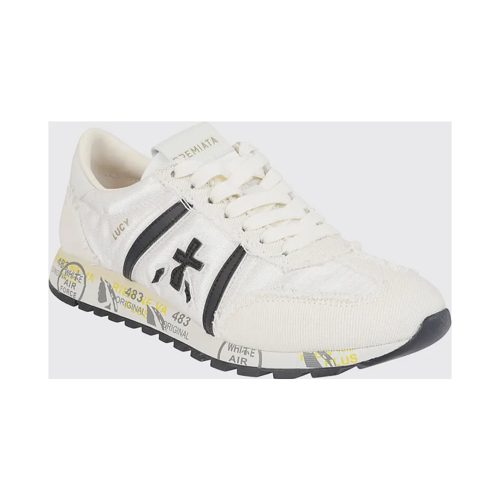 Premiata Lucy Cotton Twill and Nylon Sneakers White (LUCY8139)