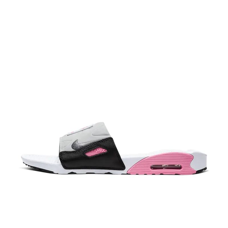 Nike Air Max 90 Slide White Rose Cool Grey White/Rose-Pure Platinum-Cool Grey (BQ4635-100)
