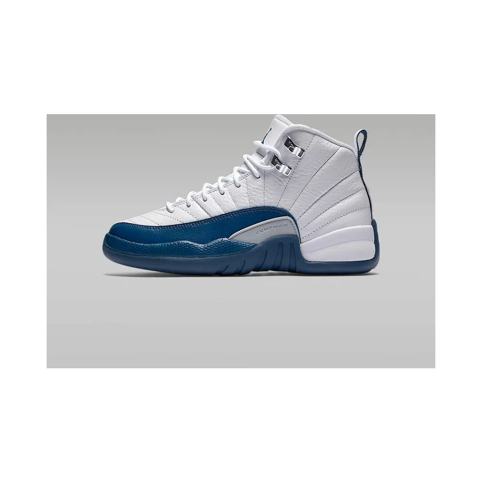 Jordan 12 Retro French Blue 2016 (GS) White/French Blue-Metallic Silver-Varsity Red (153265-113)