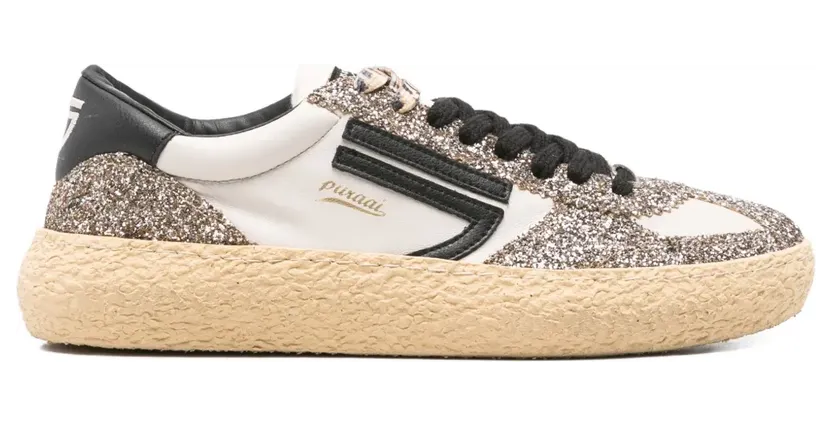 Puraai Sneakers met glitter vlak – Wit (PU101V036)
