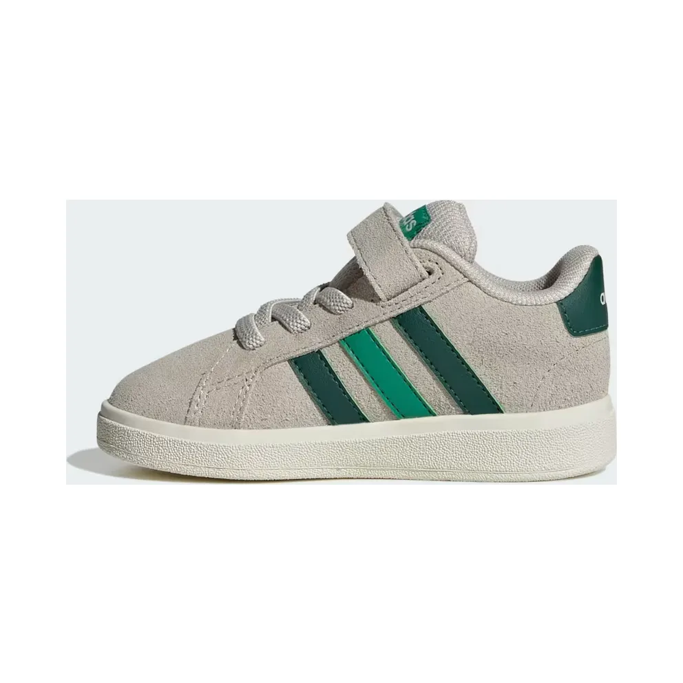 adidas Grand Court 2.0 Shoes Kids “Beige / Collegiate Green / Court Green” (IH6415)