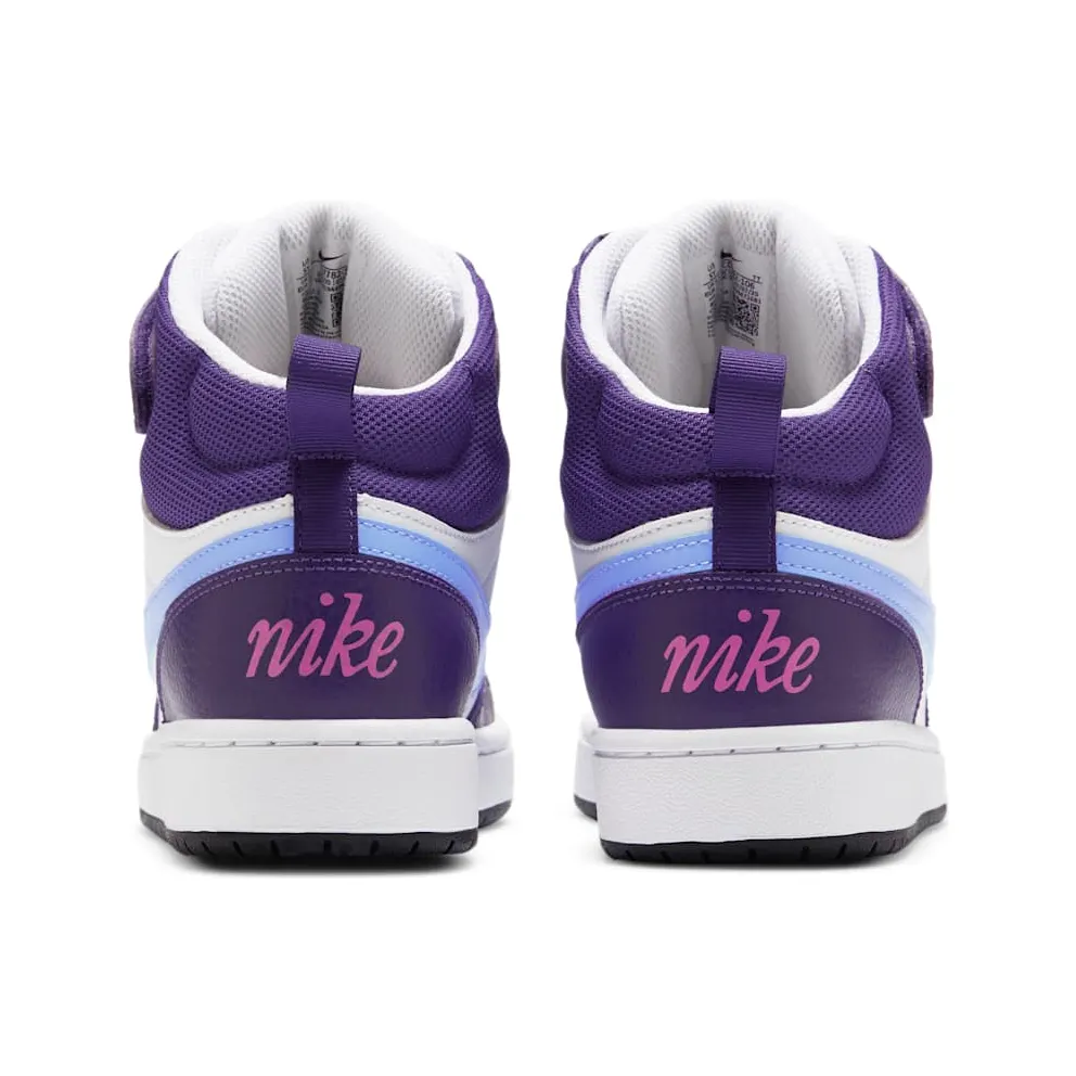 Nike Court Borough Mid 2 White Eggplant Royal Pulse (CD7782-106)