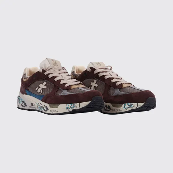 Premiata Mase Suede and Mesh Sneakers Red (MASE8026)