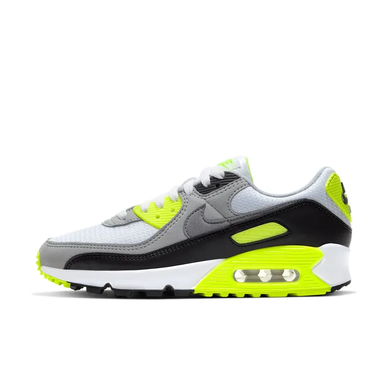 Nike Air Max 90 Recraft Volt (W) White/Particle Grey-Black-Volt (CD0490-101)