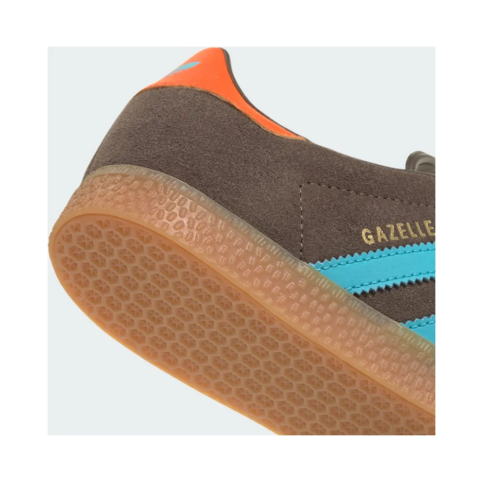 adidas Gazelle Brown Blue Glow Impact Orange (JR5942)