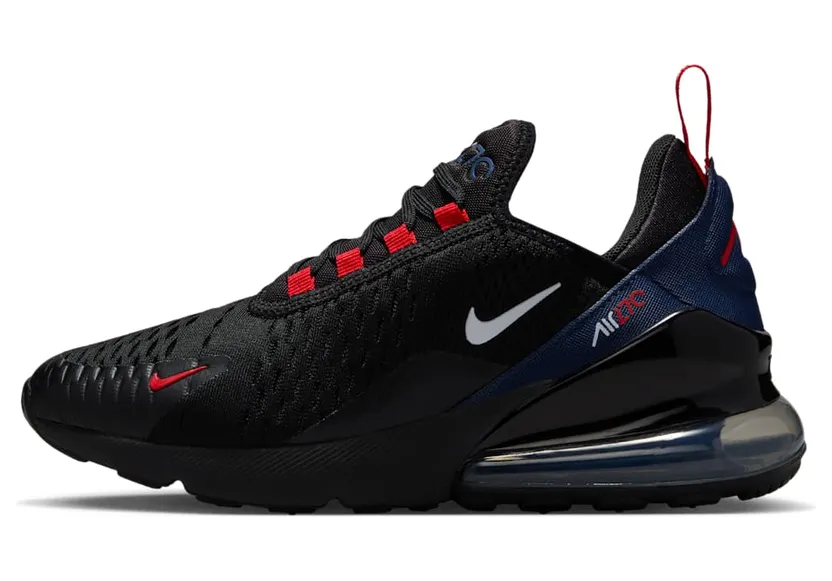 Nike Air Max 270 Black Midnight Navy Red (HJ9565-001)